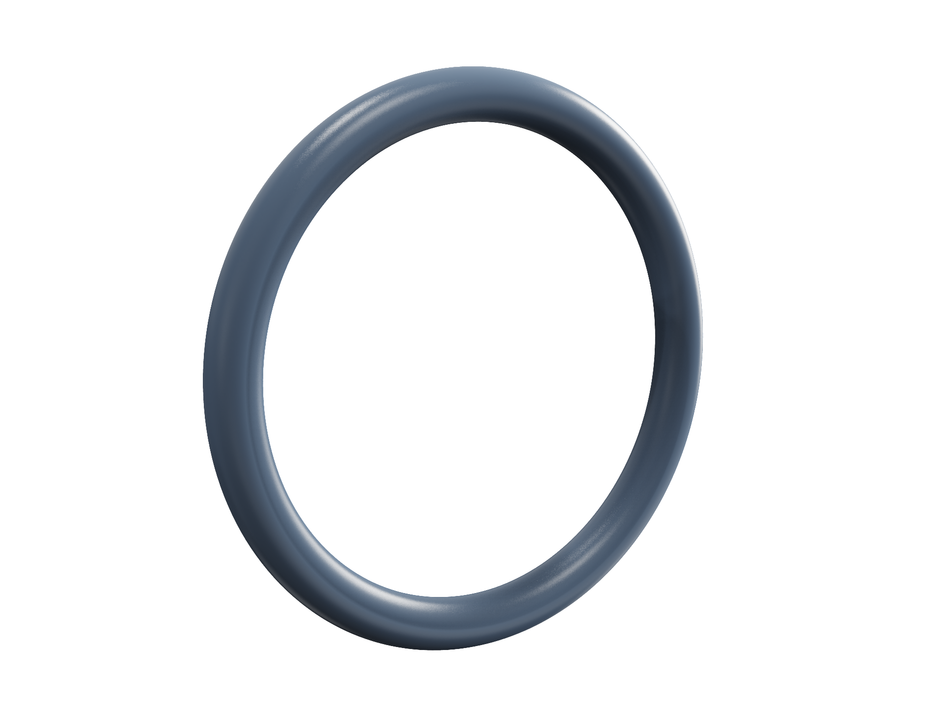 Graphite grey Aperflu 2275 FFKM O-ring on white background