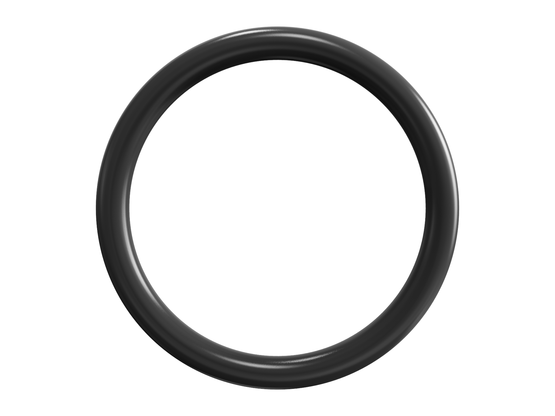 Black Aperflu 2275 FFKM O-ring front view on white background